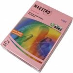 Цветен картон Maestro Color Розов пастел, А4, 250 л. 160 g/m2