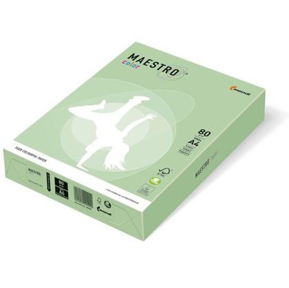 Цветна хартия Maestro Color Зелен пастел, А4 500 л. 80 g/m2