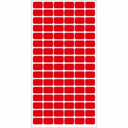 Етикети за цени 12x18 mm 96 етик./лист Червен неон