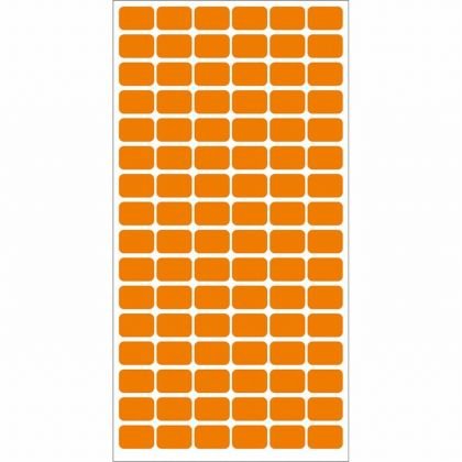 Етикети за цени 12x18 mm 96 етик./лист Оранжев неон