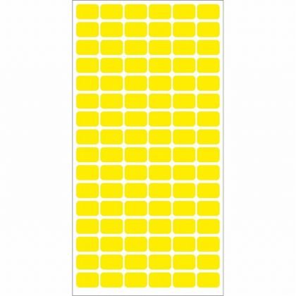 Етикети за цени 12x18 mm 96 етик./лист Жълт неон
