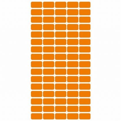 Етикети за цени 12x22 mm 80 етик./лист Оранжев неон