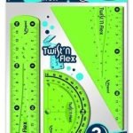 Комплект чертожни инструменти Maped Twist`n Flex Три части, Пластмасови гъвкави, Цветен микс