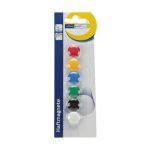 Магнити Office Point Ф20 mm 6 бр. в блистер, Цветен микс
