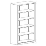 Метален шкаф Malow Office Locker RZ 203 С четири рафта, 100x43.5x199 cm Сив