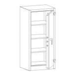 Огнеупорен метален шкаф Malow Office Locker SAM W1A С три рафта, 70x55x150 cm