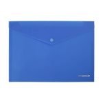 Папка джоб с копче Office Point De Luxe PP, А4 Синя