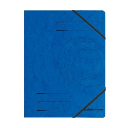 Папка с ластик Herlitz Colorspan Картон, А4 Синя