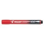 Перманентен маркер Pilot 100 Объл връх 2-5.0 mm Червен