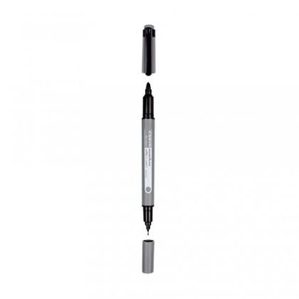 Перманентен маркер за CD/DVD Office Point CD653 С два върха 0.4-3 mm Черен