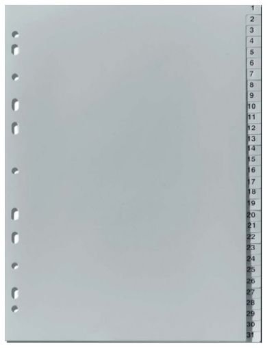 Разделител PP A4, 1-31