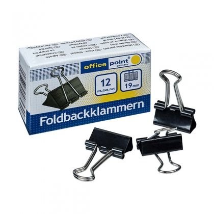 Щипки Office Point 19 mm 12 бр.