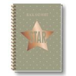 Тетрадка Black&White Glamor Mix Ламинирани корици, спирала, офсет, 4 теми, А5 160 л. с редове