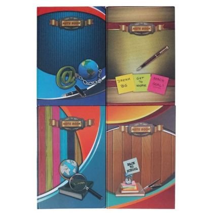 Тетрадка NOTE BOOK Шити и лепени твърди корици, офсет, А4 100 л. с широки редове