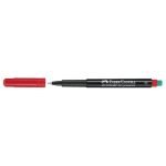 Универсален перманентен OHP маркер Faber-Castell 1513 F 0.6 mm Червен